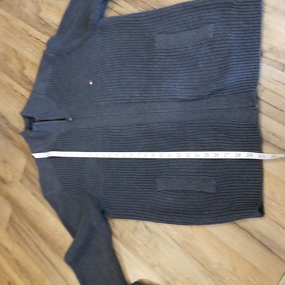 TOMMY HILFIGER Full Zip Pocketed and Elbow Patched Sweater - Picture 9 of 13